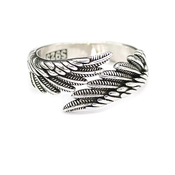 Boutique Jewelry - NEW Carved Angel Wing Wrap Ring | 925 Sterling Silver